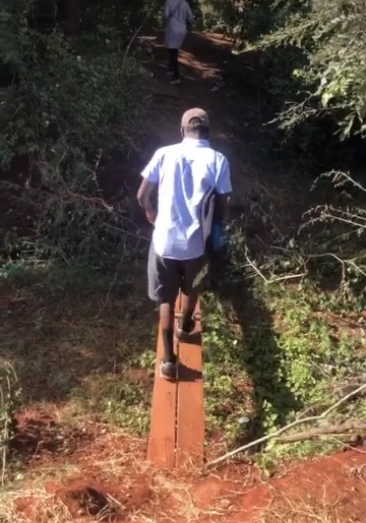 Campers walking the trail near Camp Kobya