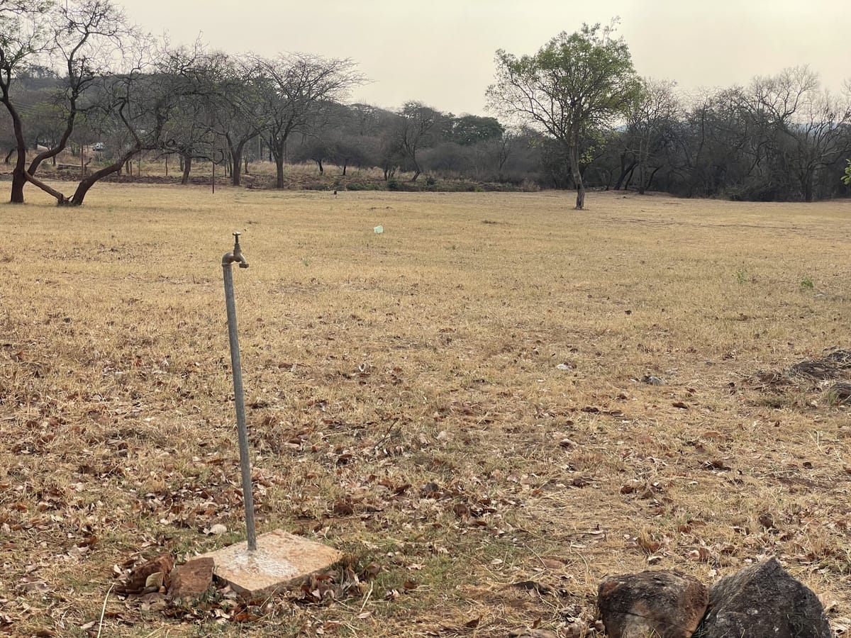An outdoor water point at Camp Kobya